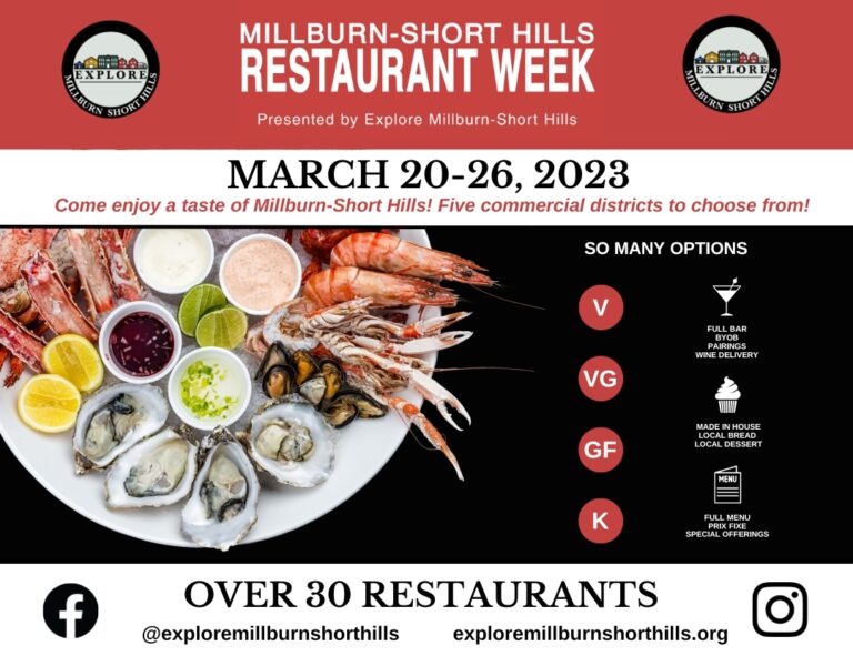 Millburn-Short Hills Restaurant Week Starts March 20