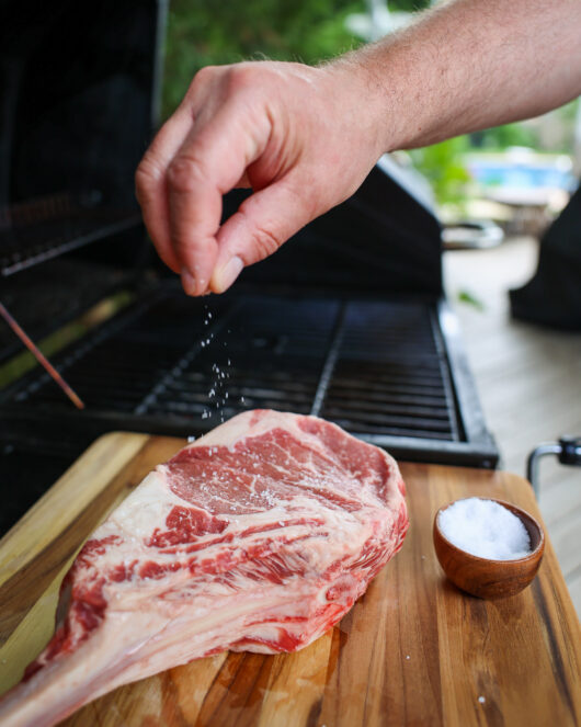 salting raw steak