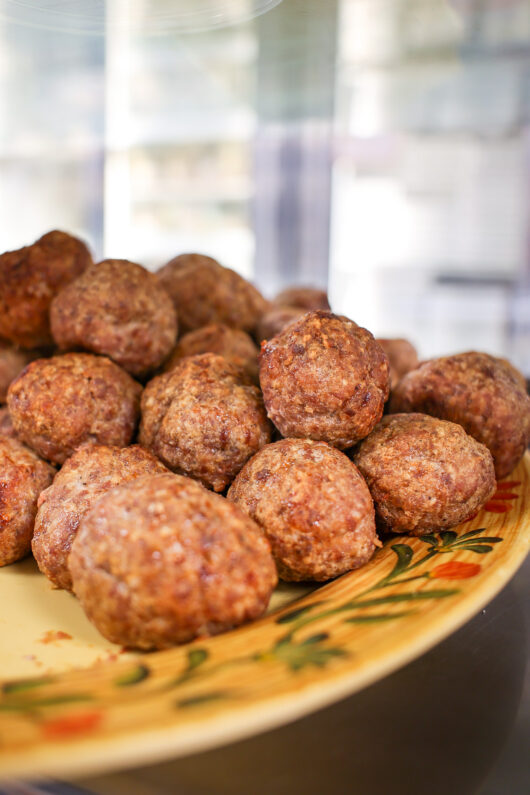Meatballs on Plate