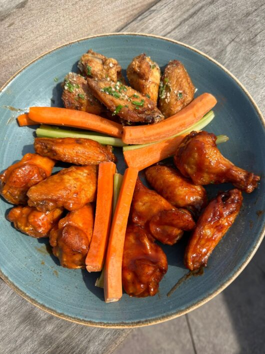 Chicken Wings with Carrots and Celery