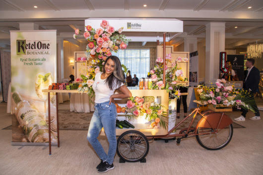 Girl Posing with Flowers