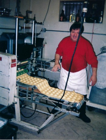 Dominic making ravioli