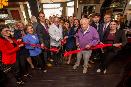 Red Horse by David Burke ribbon cutting