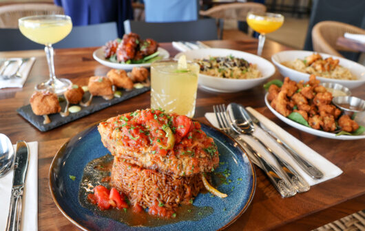 table of food at Bacchanal Junction, Jersey Bites, Alexa Chavarria, NJ Restaurant Openings