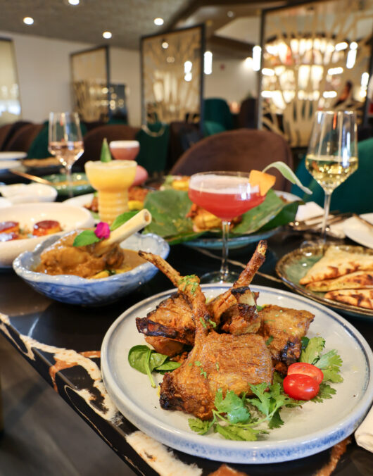 lamb chops and more food at Rani Indian restaurant