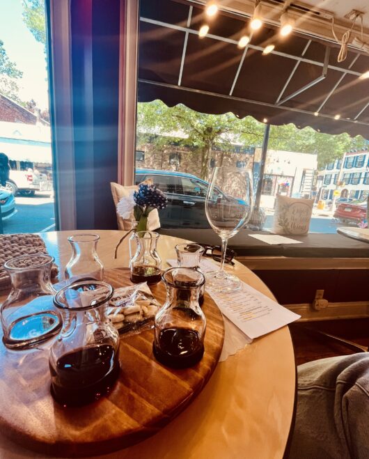 Tomasello Winery's tasting room is in a charming neighborhood in Lambertville, NJ, covered by Marissa Muoio, for Jersey Bites.