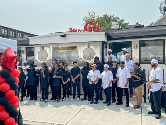 staff outside Mr. G's Diner