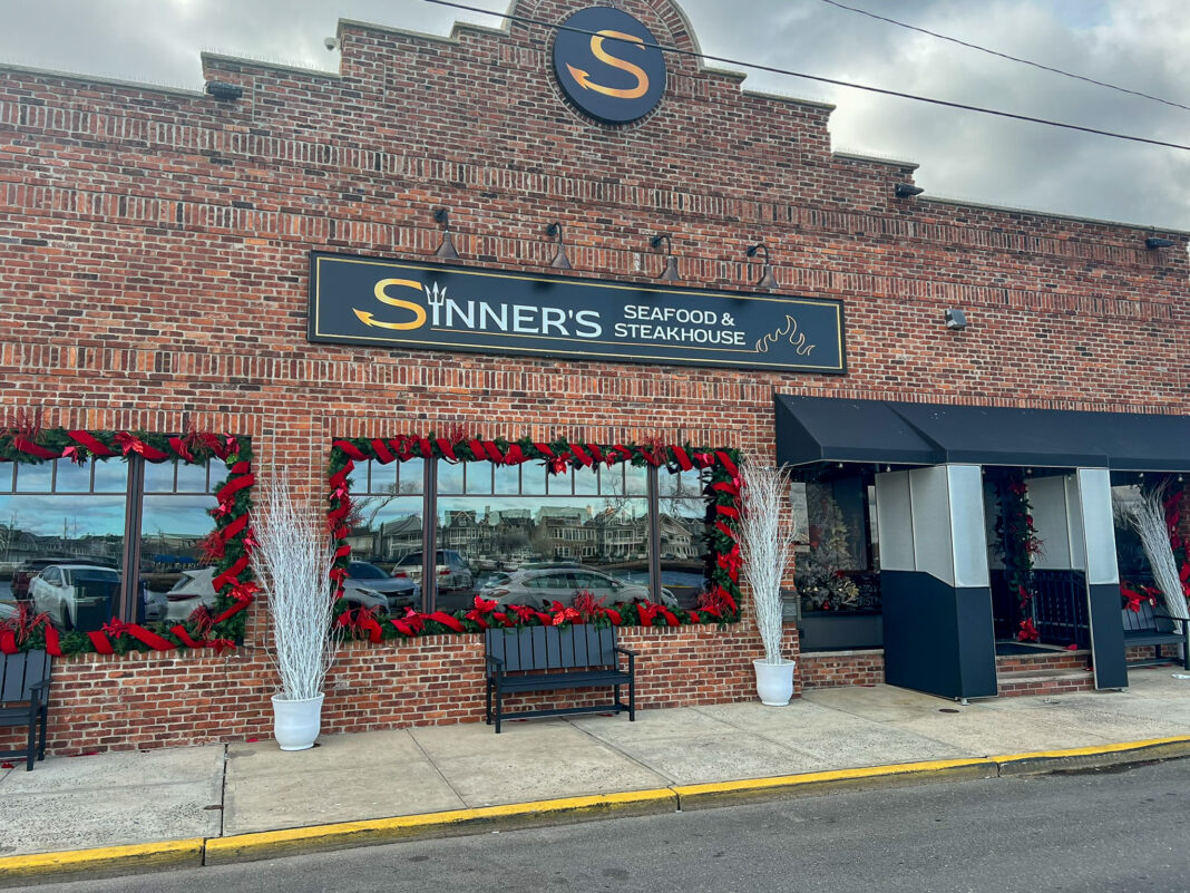 exterior of Sinners Seafood & Steakhouse