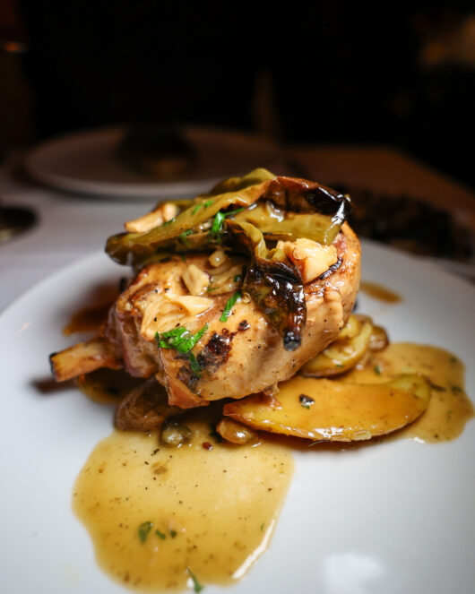 16 oz. Snake River Farms Kurobuta pork chop Dry Giambotta at Masseria Italian Steakhouse