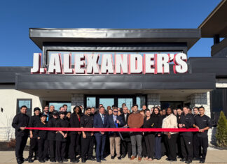 ribbon cutting at J Alexander's new NJ restaurant