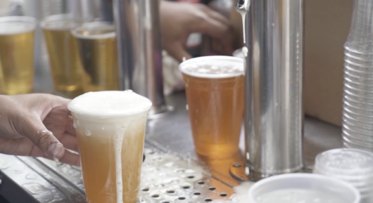 Beer pouring at Bayonne Food Truck Fest