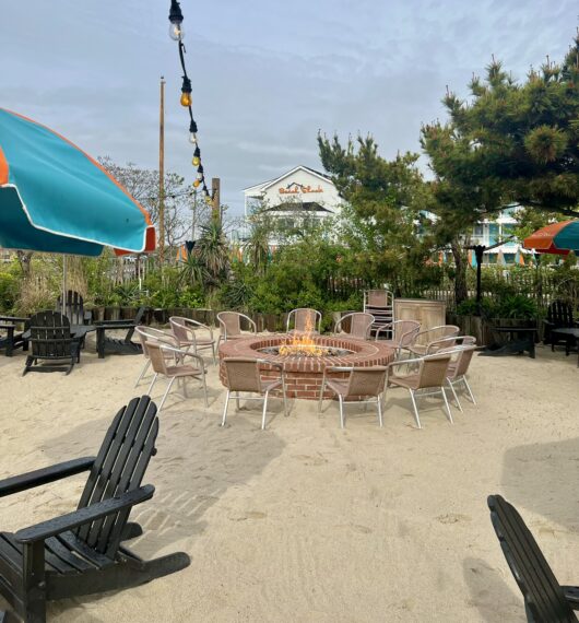 outdoor seating at The Rusty Nail