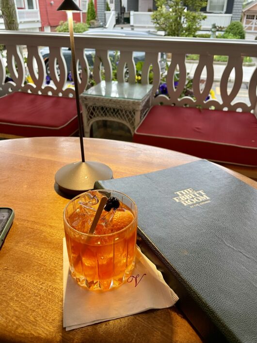 Cocktails on the porch of The Virginia