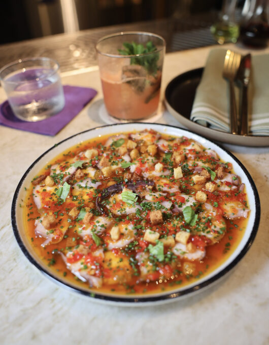 Octopus Carpaccio at Jane Doe 