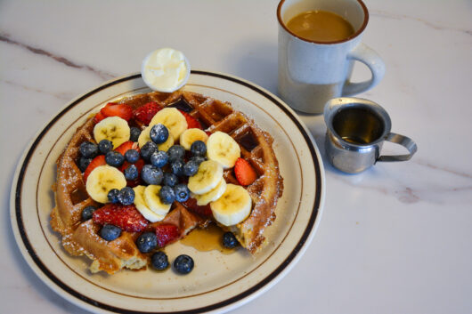 Waffles with Berries and Bananas