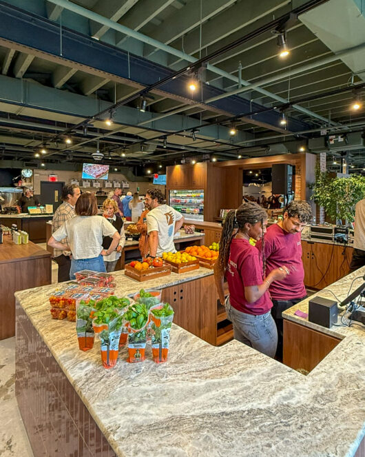 food market at the new Anderson Building