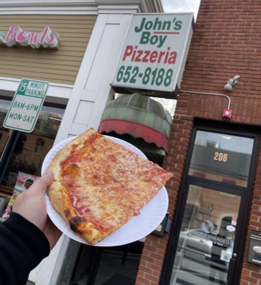 Cheese Pizza Slice at John’s Boy Pizzeria Glen Rock
