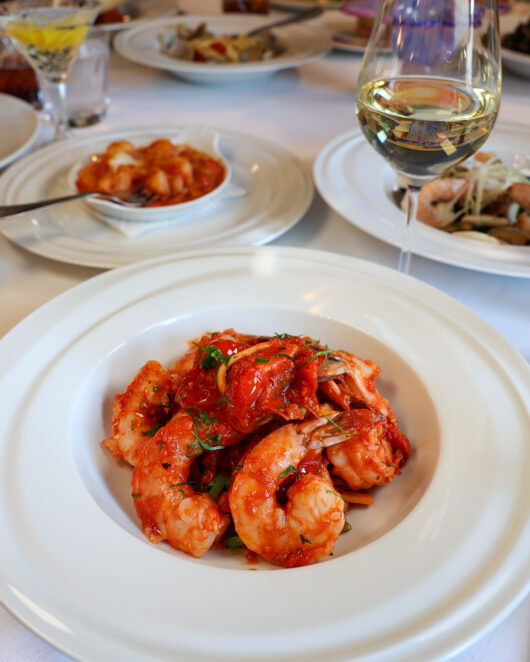 Scialatielli Fra Diavolo San Mariano Tomatoes, Peperoncino, Wild Shrimps