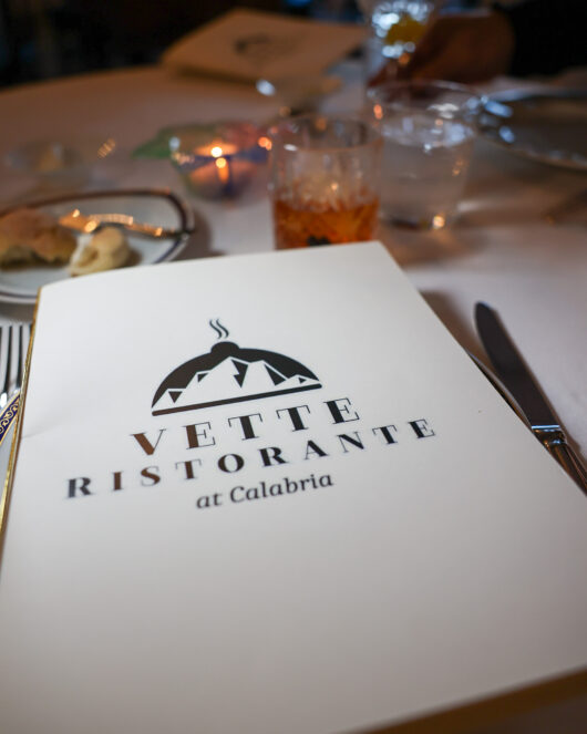 menu from Vette Ristorante at Calabria in Livingston, NJ