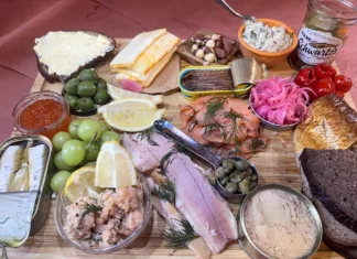 A Jewish Deli take on the Feast of the Seven Fishes Hank’s fish charcuterie board (aka “seacuterie”)