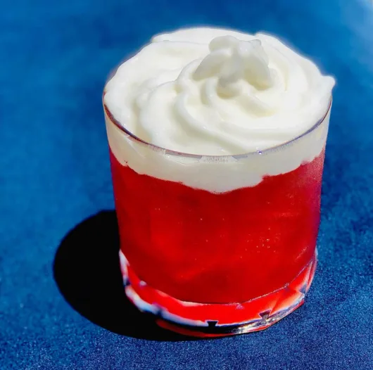 "Hands Up, This Is a Strawberry" cocktail at Laylow