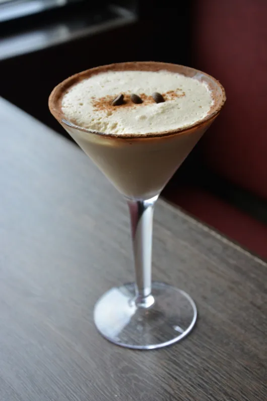 Espresso mock-tini with cream, vanilla, cinnamon and cocoa at Ridge Diner in Park Ridge New Jersey