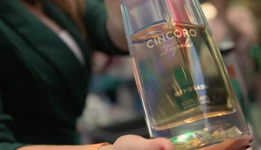 Cincoro Tequila bottles displayed at NYC Tequila and Spirits Fest in Jersey City