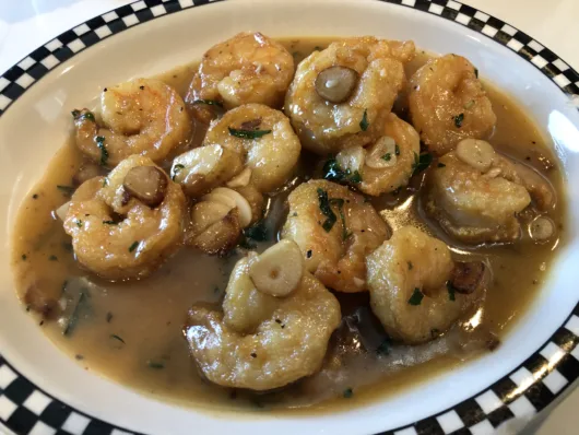 Garlic shrimp at the Park West Diner