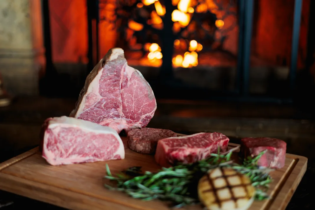 Prime cuts of steak plated at Drifthouse restaurant in Sea Bright, New Jersey