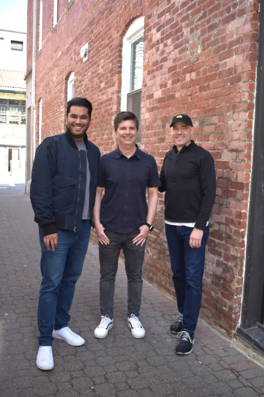 Twocents founders Vishal Parikh, Tom Strollo and Drew Weaver, the New Jersey entrepreneurs behind the customer feedback platform for restaurants and local businesses.