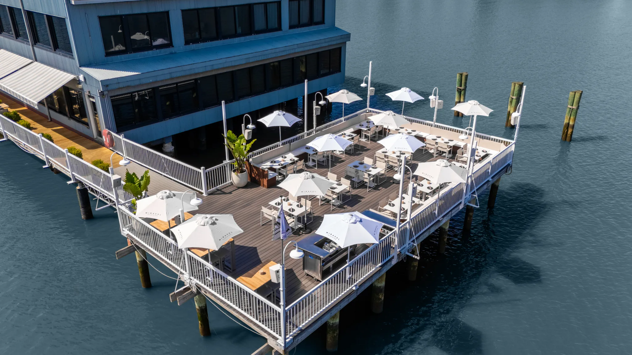 COV outdoor waterside dining