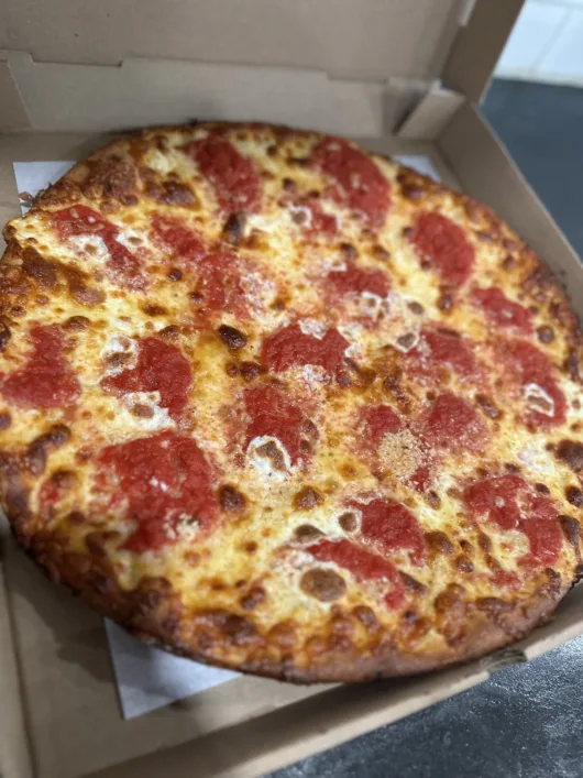 Pan pizza at Slice House in Toms River, NJ