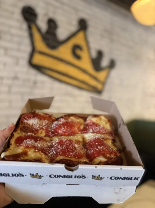 Pizza at Coniglio’s Old Fashioned in Asbury Park, NJ