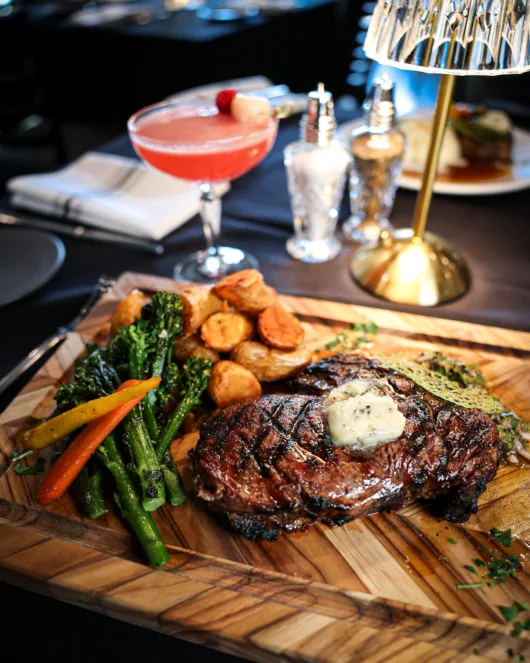 Steak served at Colts Neck Inn Steakhouse in Colts Neck, New Jersey.