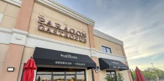 Newly renovated exterior of Paragon American + Italian Gastropub in Clark, NJ.