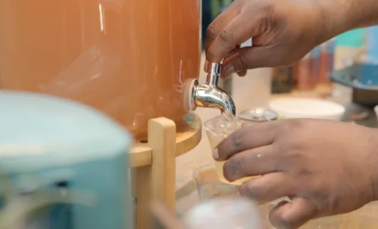 cocktail being poured at Jersey City cocktail fest